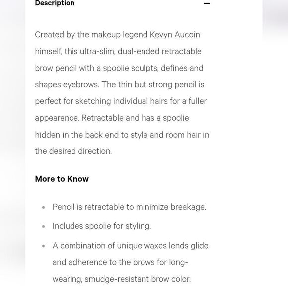 Kevyn Aucoin's Precision Brow Pencil In Ash Blonde High pigment self-sharpen NEW - Picture 6 of 11